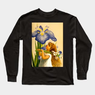 The little girl with the bouquet of lilies Long Sleeve T-Shirt